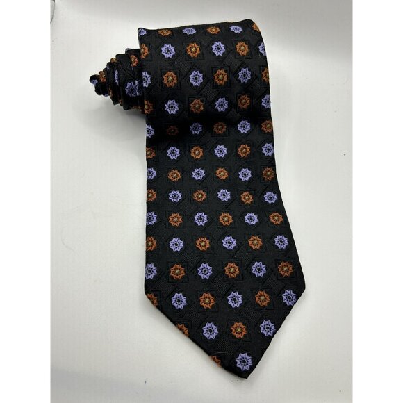 Robert Talbott Other - Robert Talbott Mens Neck Tie Best of Class Nordstrom Jacquard Black Floral Silk